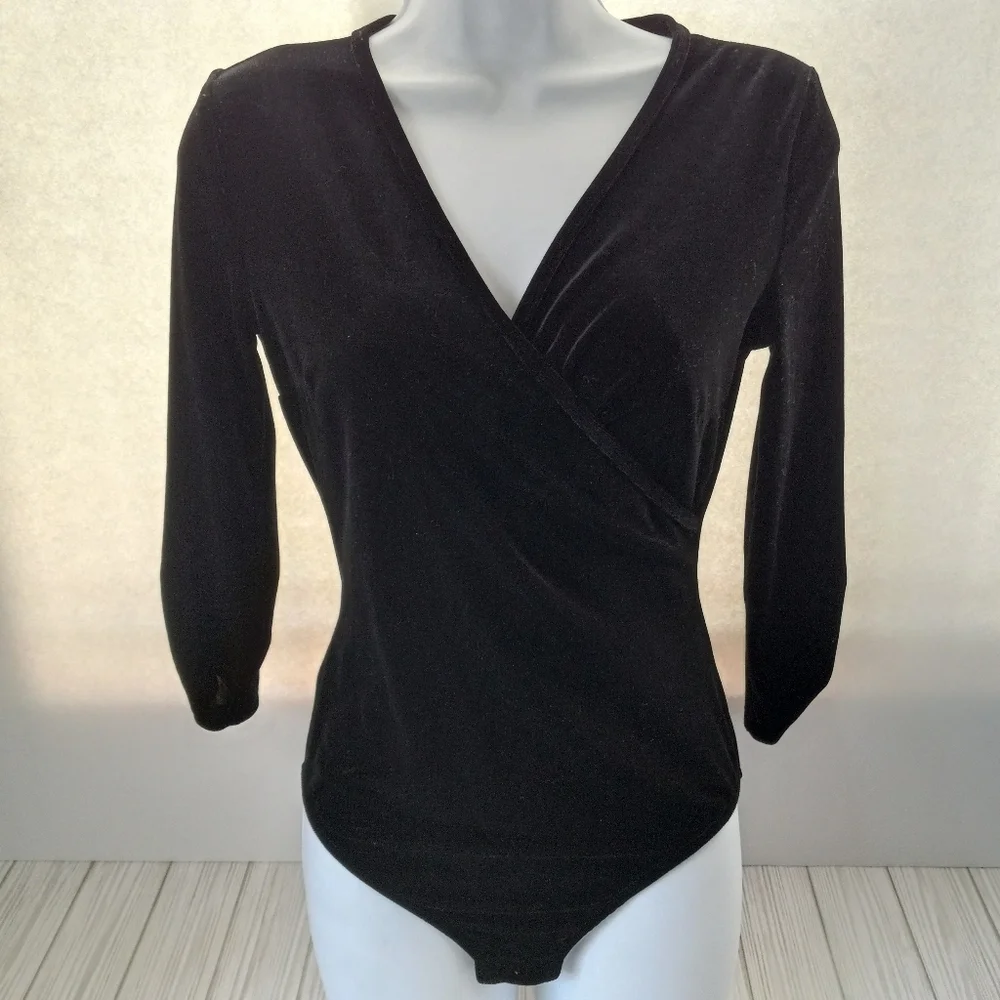 Modcloth Black Velvet Whimsigoth Bodysuit